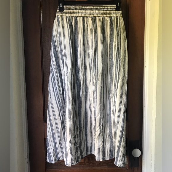 NWT Time & Tru Linen Blend Striped Skirt Size 20 - Picture 2 of 2